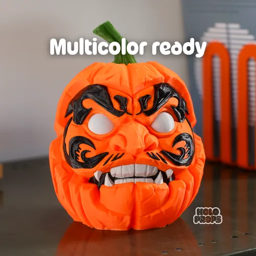 Daruma Pumpkin - Glowing Eye Halloween LED