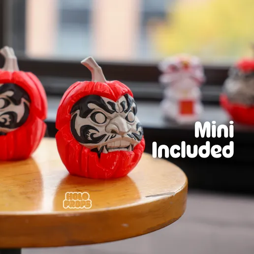 Daruma Pumpkin - Glowing Eye Halloween LED