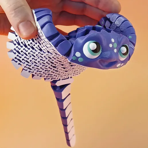 Articulated Stingray Anti-Stress Toy – Print-in-Place 3D Model